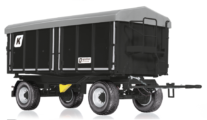 Kröger Zweiachs-Dreiseitenkipper Modell im Maßstab 1:32 (schwarz)